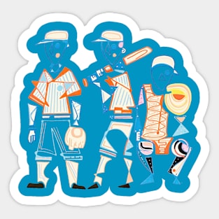 Old Timey Baseball Players Sticker